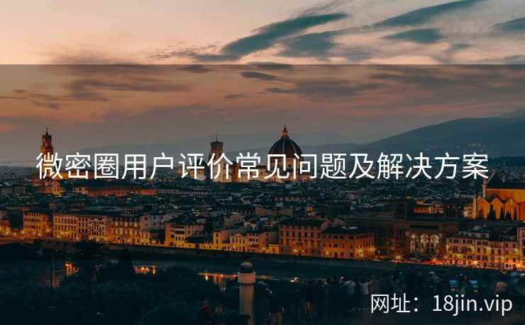 微密圈用户评价常见问题及解决方案