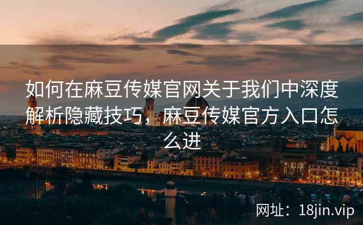 如何在麻豆传媒官网关于我们中深度解析隐藏技巧，麻豆传媒官方入口怎么进  第1张