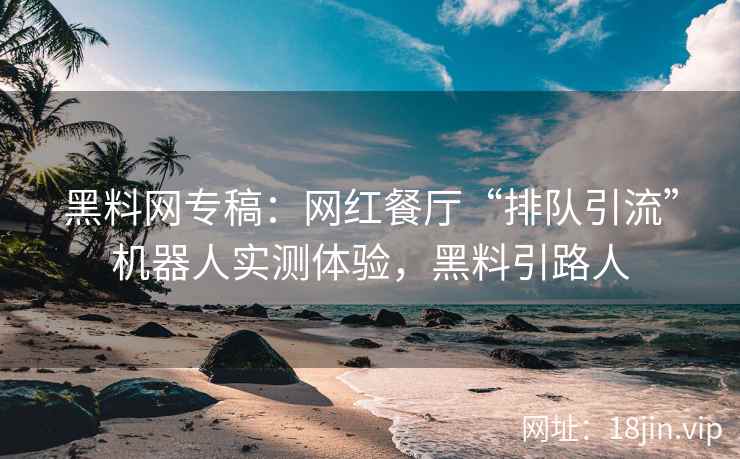 黑料网专稿：网红餐厅“排队引流”机器人实测体验，黑料引路人  第2张