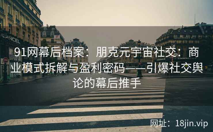 91网幕后档案：朋克元宇宙社交：商业模式拆解与盈利密码——引爆社交舆论的幕后推手